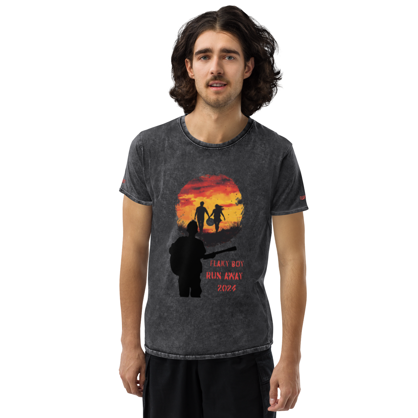 "Run Away 2024" Limited Edition Denim T-Shirt