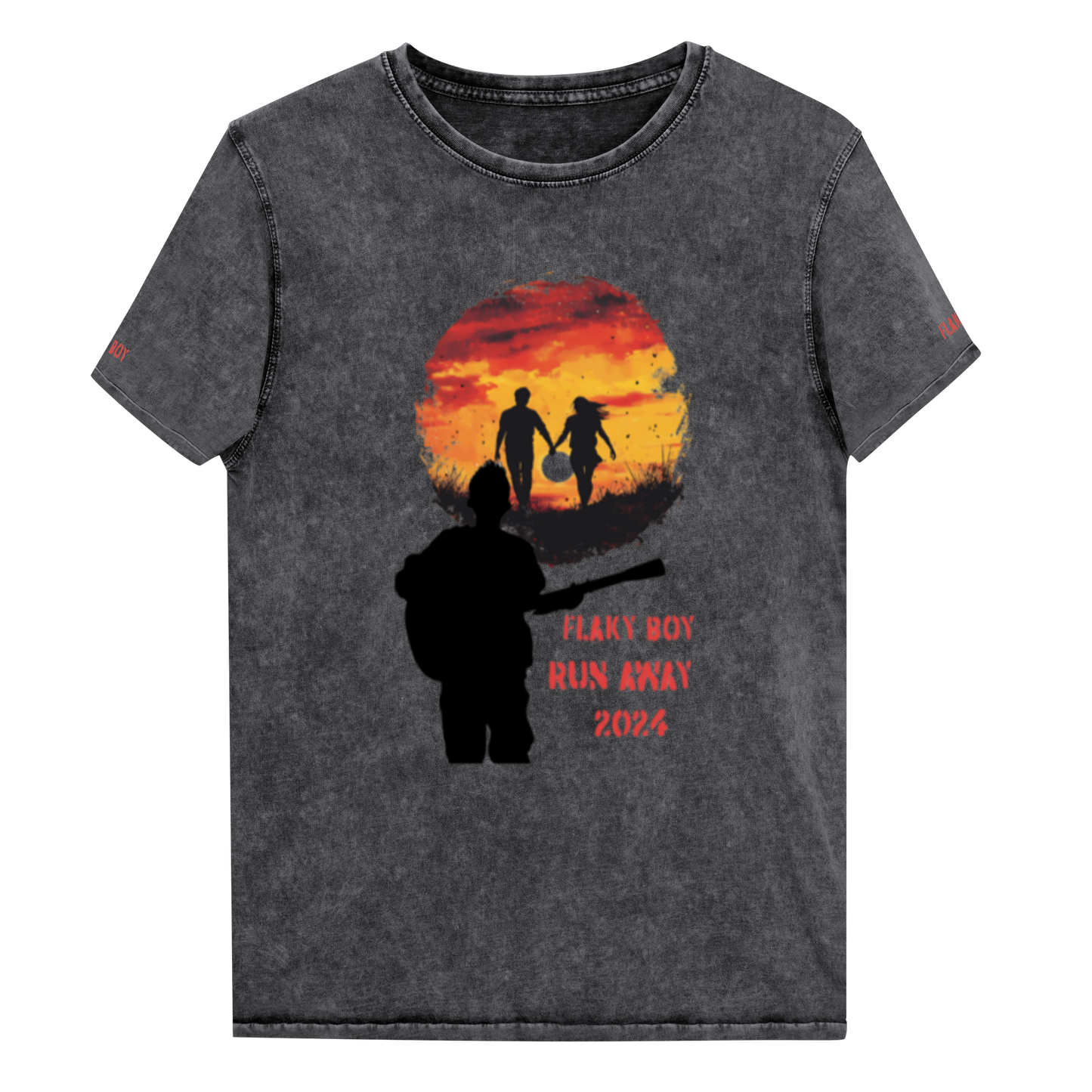 "Run Away 2024" Limited Edition Denim T-Shirt