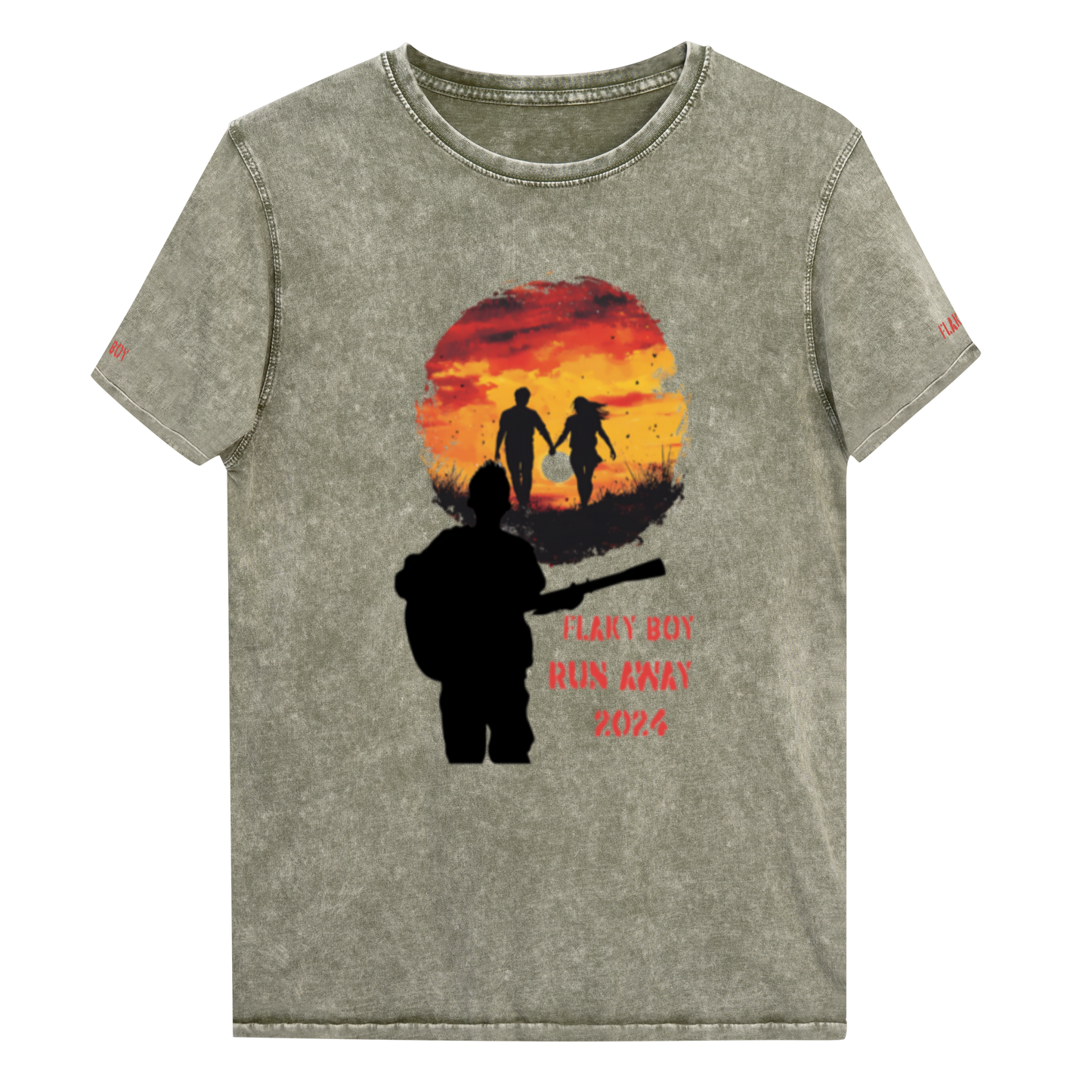 "Run Away 2024" Limited Edition Denim T-Shirt