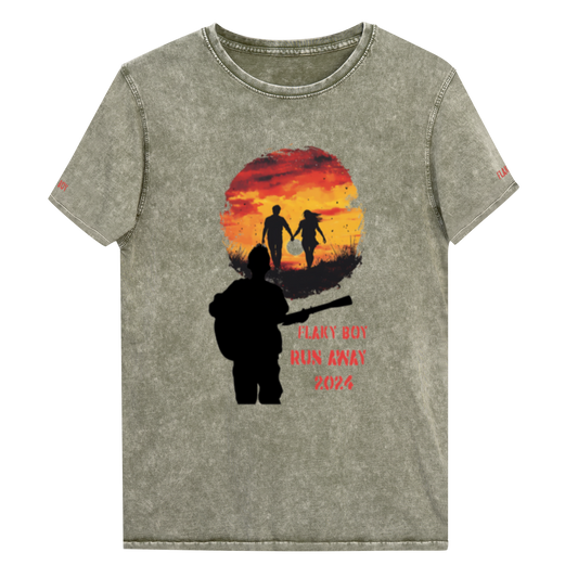 "Run Away 2024" Limited Edition Denim T-Shirt