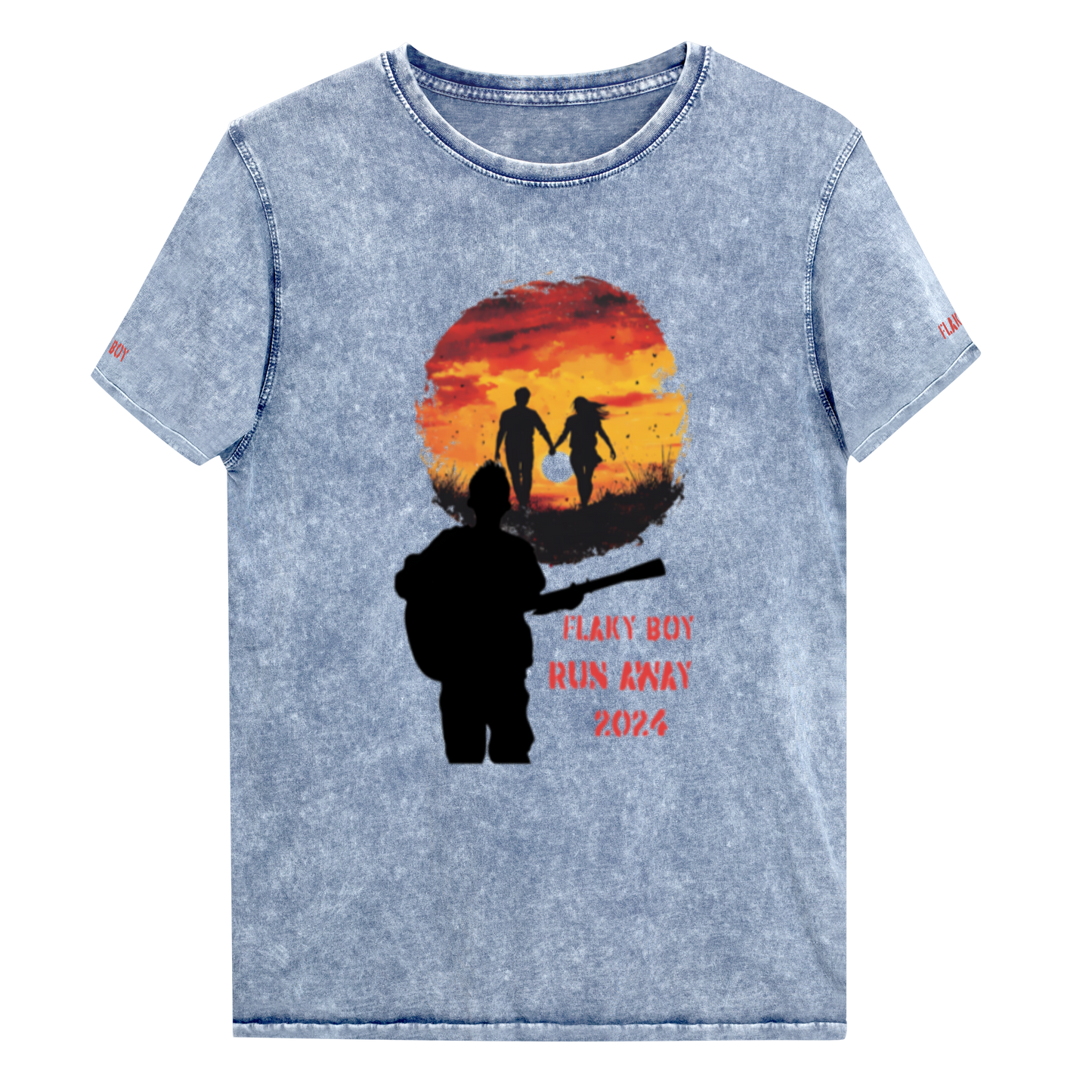 "Run Away 2024" Limited Edition Denim T-Shirt